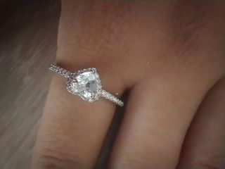 Anillo solitario de plata de primera ley 925 nuevo