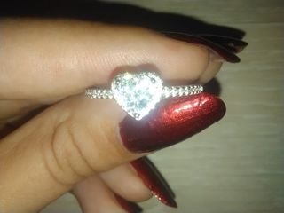 Anillo solitario de plata de primera ley 925 nuevo
