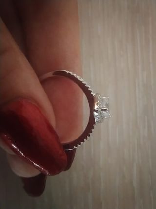 Anillo solitario de plata de primera ley 925 nuevo