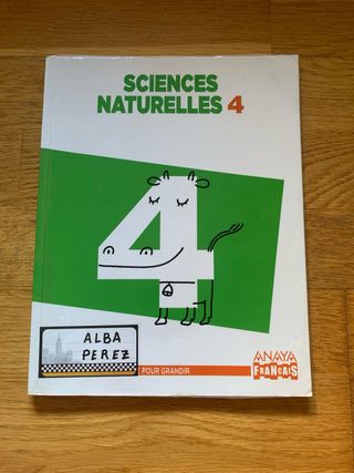 libro Sciences Naturelles 4 primaria en frances 