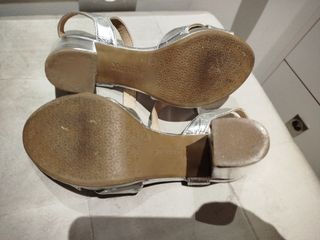 Sandalias Plataforma Plata