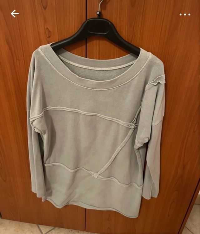 Maglia Grigia Maniche Lunghe Tg L