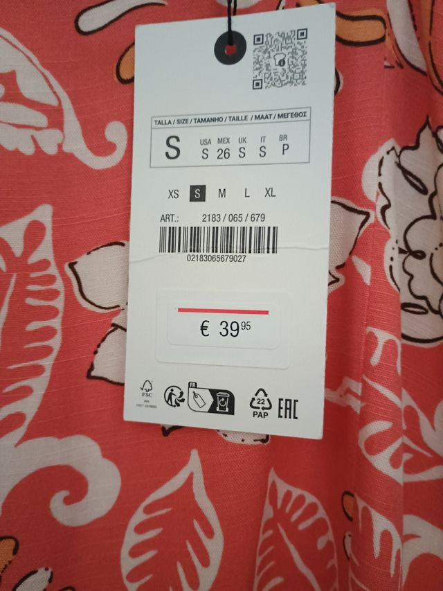 Vestido Zara estampado flores