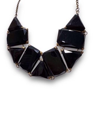 Collar Gargantilla Negro Geométrico