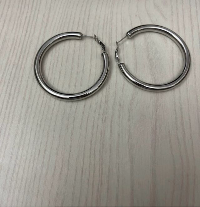 Orecchini anelli argento