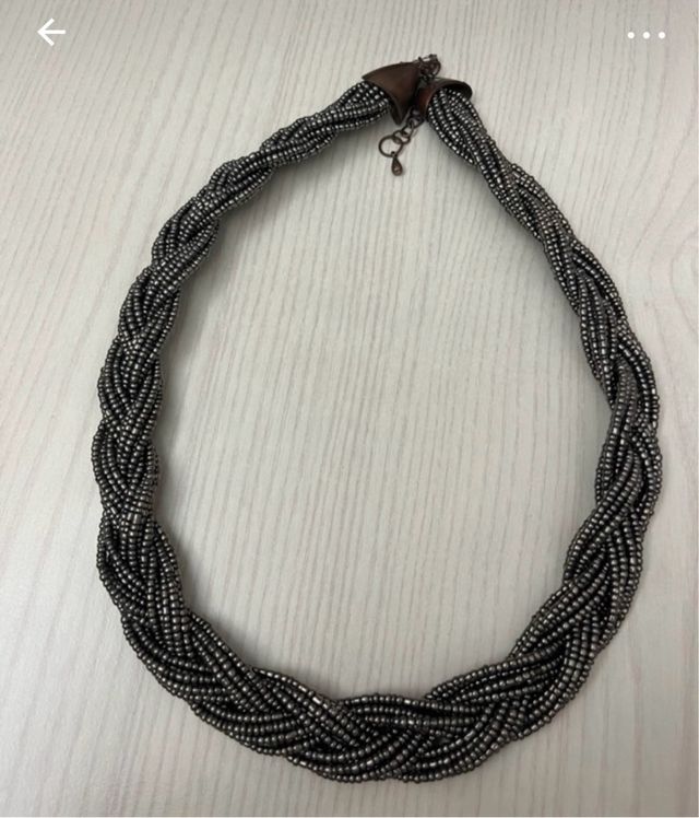 Collana Grigio Argento | Beads