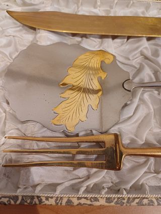 Cubertería Postre: Plata y Oro