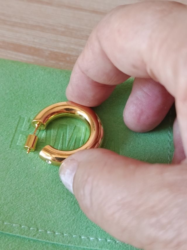 Aros dorados BAMBA,sin estrenar. Baño de oro