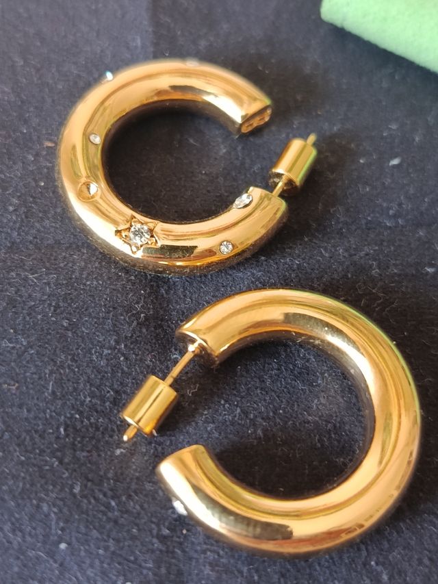 Aros dorados BAMBA,sin estrenar. Baño de oro