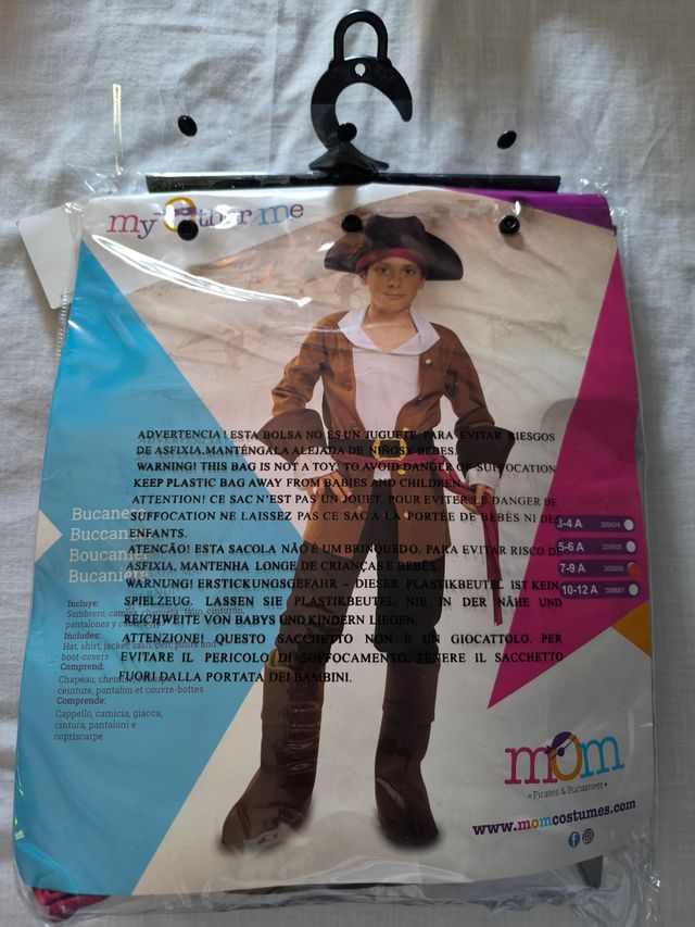 Disfraz pirata niño 7-9 años