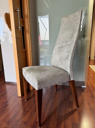 6 Sillas Comedor verde - Tela 
