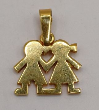Colgante niños de oro 18k, 1,58gr. Ref. G-944.
