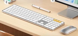Teclado y raton Bluetooth metálico
