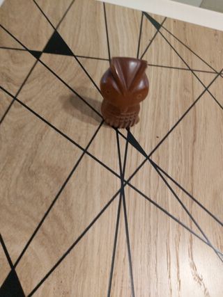 Gufo legno piccolo decor