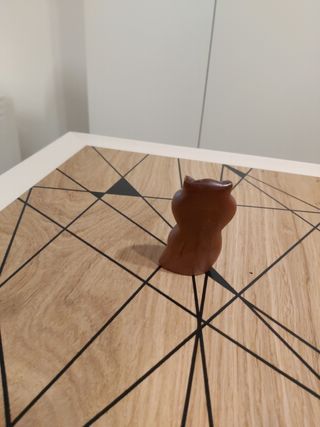Gufo legno piccolo decor