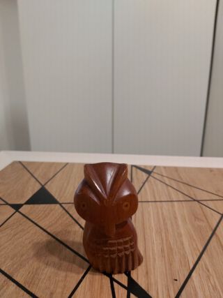 Gufo legno piccolo decor