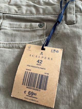 Pantalones Scalpers khaki talla 42