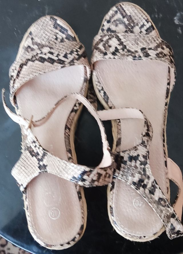 Cuñas esparto serpiente talla 39