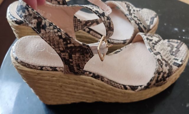 Cuñas esparto serpiente talla 39