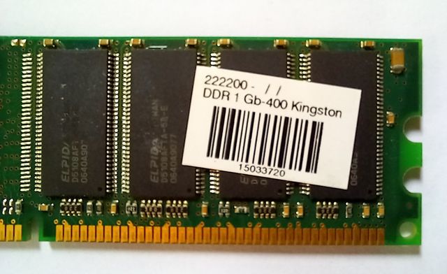 RAM Kingston KVR DDR 400MHz 1GB