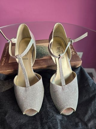 Zapatos baile Pomares Vázq. Plata 38