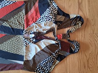 Vestido largo estampado multicolor