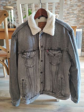 Cazadora Levis Trucker borrego gris L