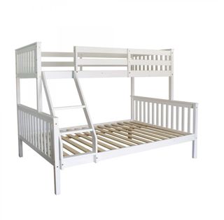 Litera blanca de madera - Cama doble