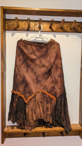 Falda larga marrón boho