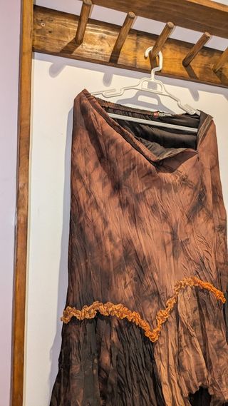 Falda larga marrón boho