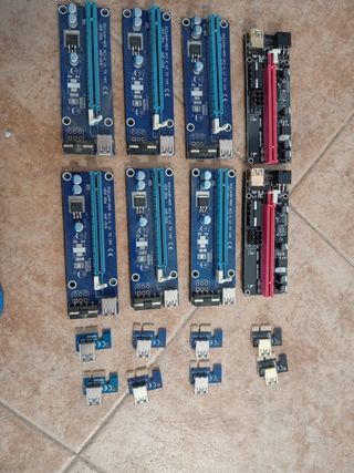 8x Riser PCI-E 1x a 16x
