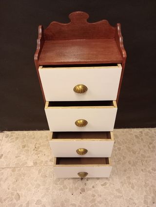 Banqueta y mesilla: conjunto madera