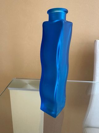 Vaso vetro blu - Onde - 22x4cm
