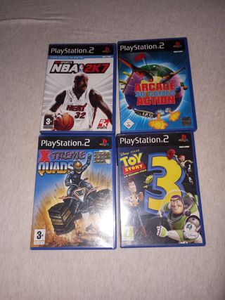 4 juegos PS2: NBA 2k7, Toy Story 3 y arcade 30 gam
