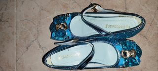 Zapatos niña azul Jiaduwang