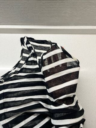 Vestito lungo a righe bianco e nero edtivo donna