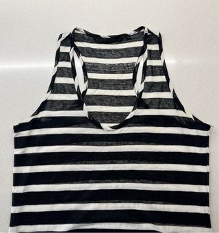 Vestito lungo a righe bianco e nero edtivo donna