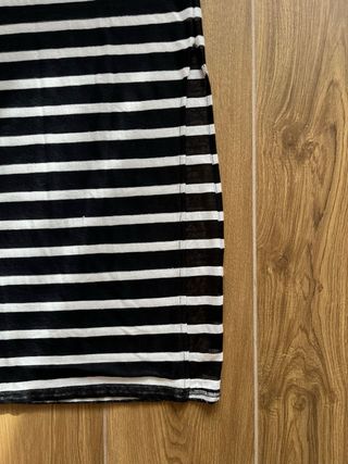 Vestito lungo a righe bianco e nero edtivo donna