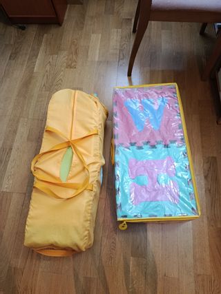 Cuna viaje plegable + suelo puzzle