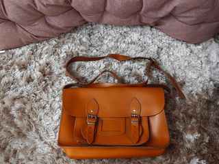 Bolso satchel piel marrón