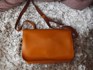 Bolso satchel piel marrón