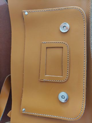 Bolso satchel piel marrón