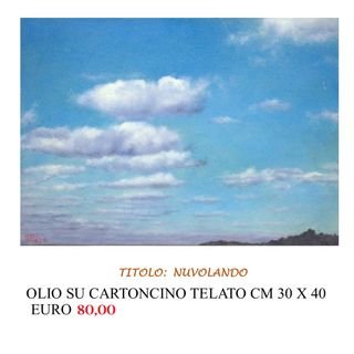 Quadro olio Nuvolando 30x40cm
