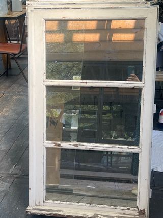Ventana antigua blanca con espejos - 4ud