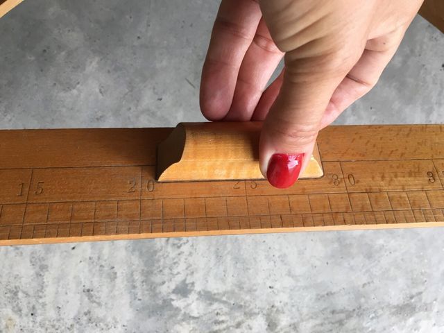 Goniometro legno vintage scuola