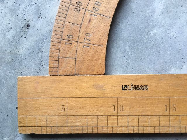 Goniometro legno vintage scuola