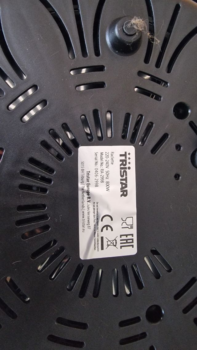 Raclette Tristar - Griglia 4 Persone