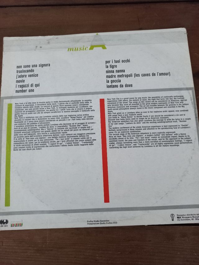 LP Loredana Bertè - Non Sono Una Signora