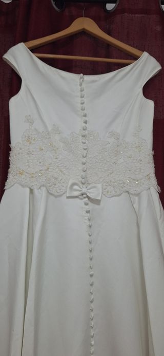 Vestido novia blanco encaje