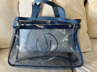Bolso Armani Jeans transparente azul